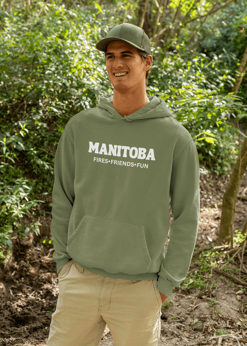 C & Win Sports Manitoba-Fires, Friends, Fun Hoodie (Double Sided) - C & Win Sports